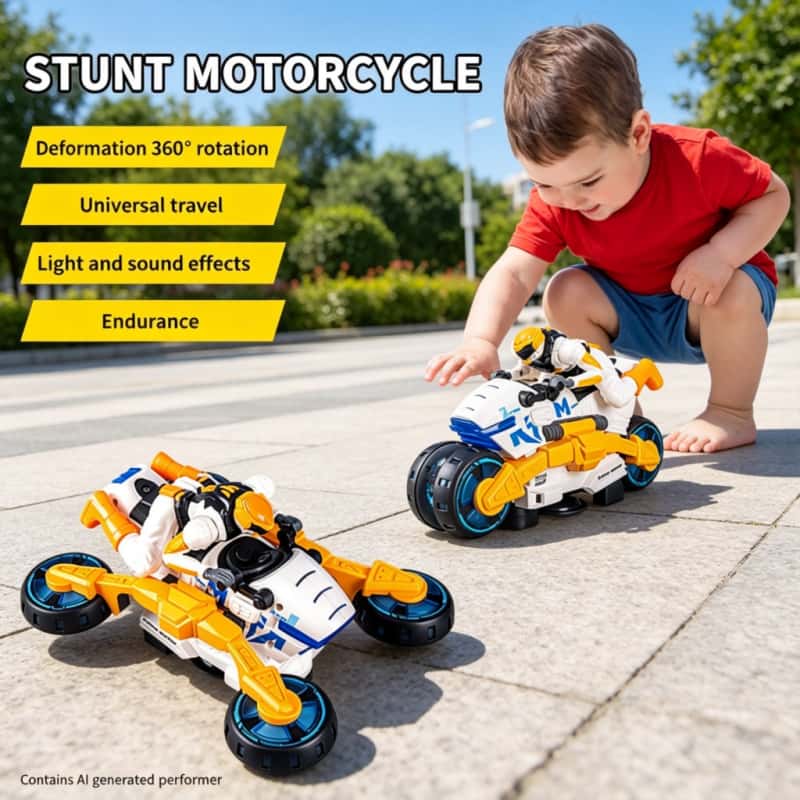 Novelty Gifts - Motocicleta Elétrica Transformável para Crianças, Brinquedo