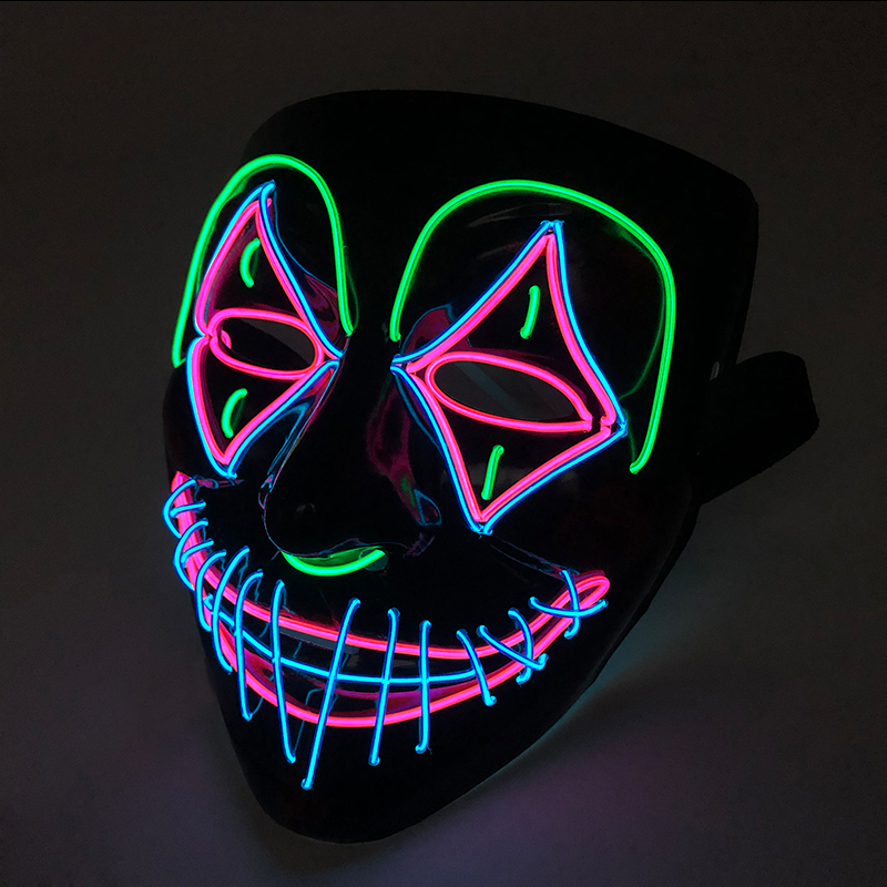 Led Purge Mask Halloween - Máscara assassina de led, dança de