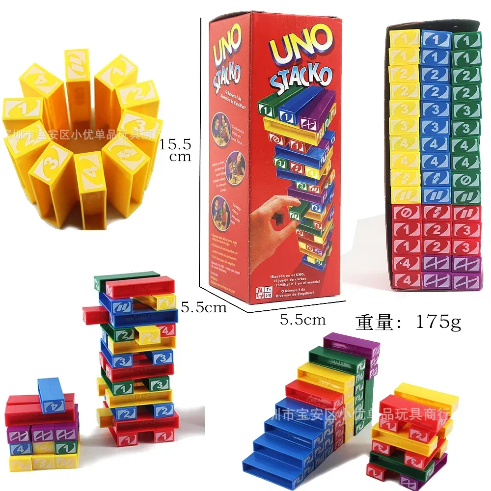 Novelty Gifts - Jogo de cartas Mattel Stacko UNO,