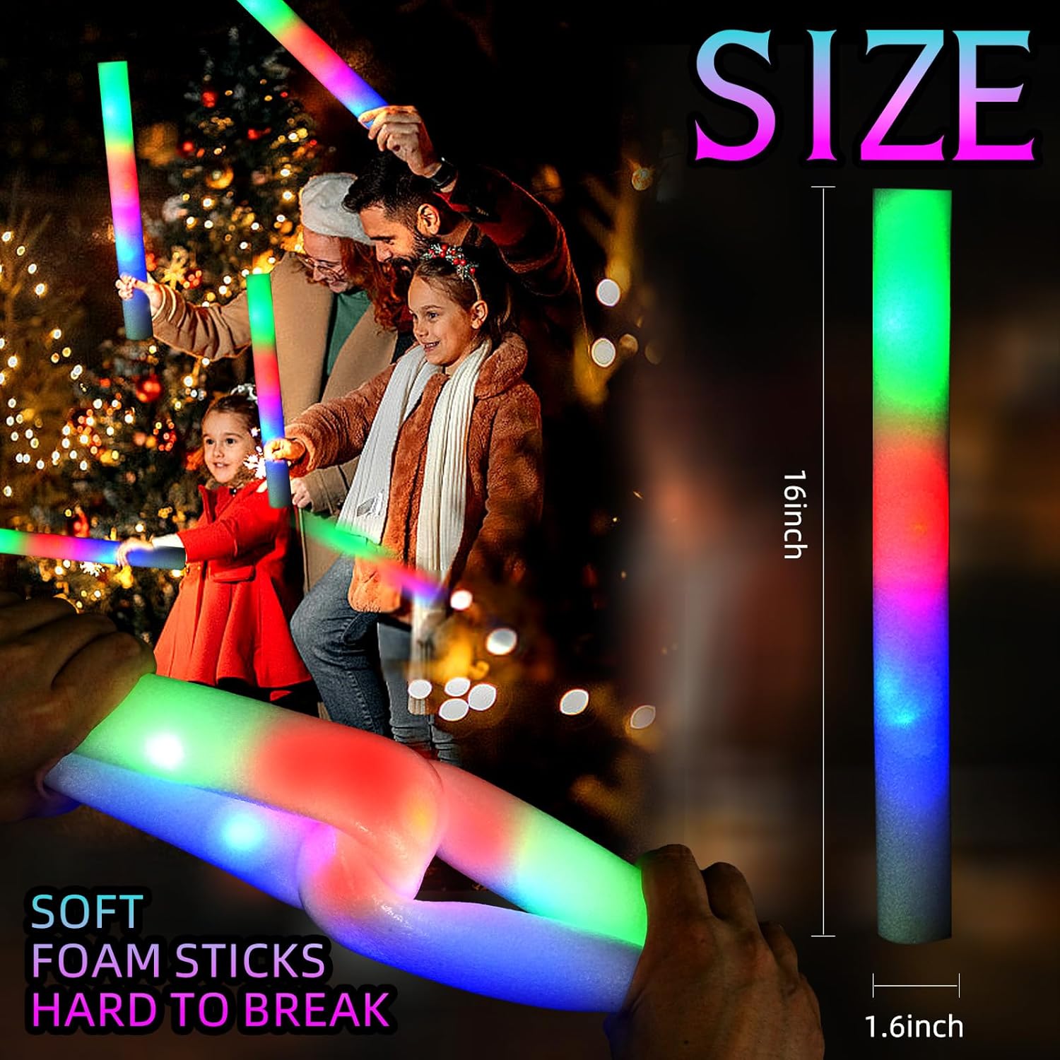 30 pçs bastões de brilho de es - Flashing Led Foam Sticks Party avaliação e preço