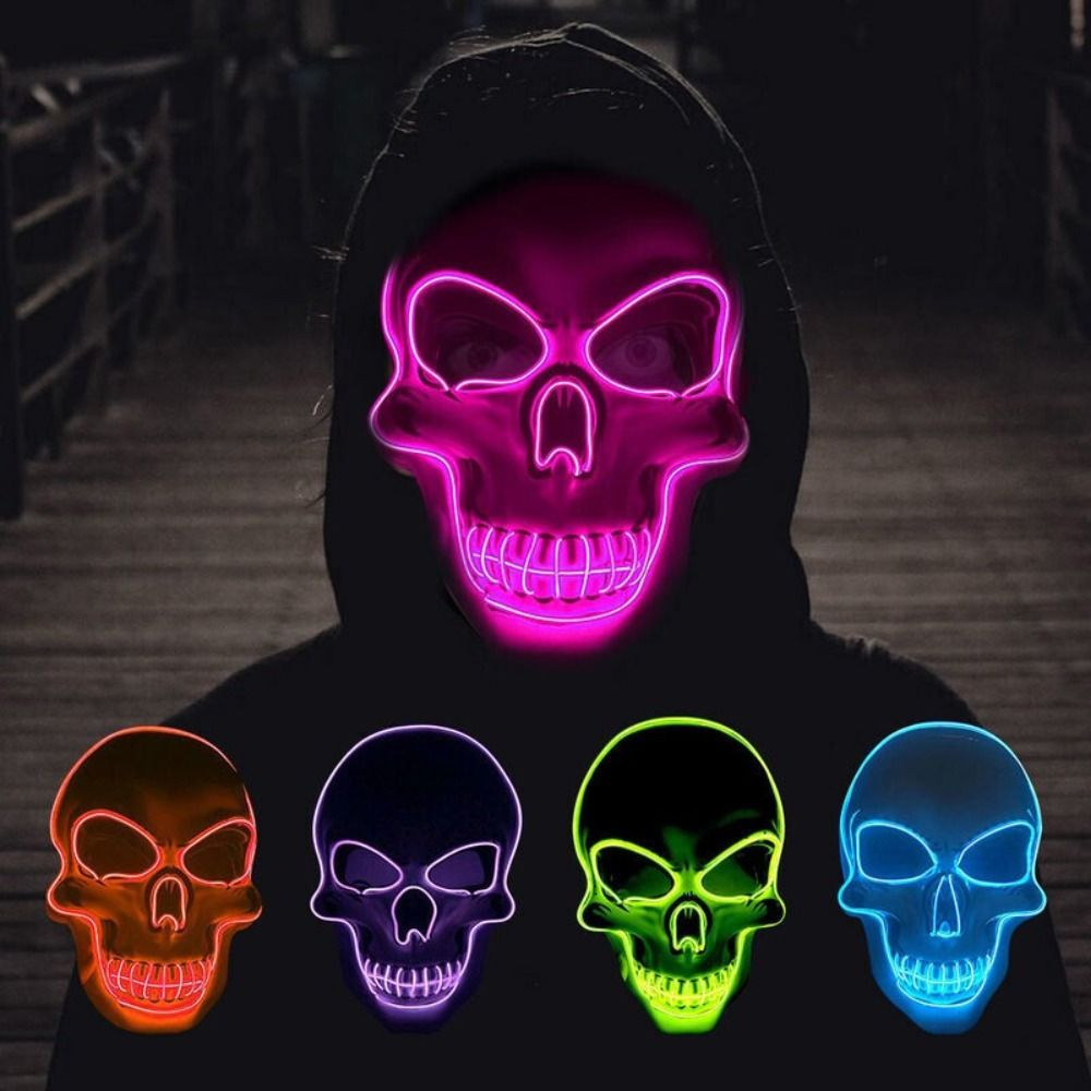 Máscara de Caveira de Hallowee - Led Purge Mask Halloween avaliação e preço