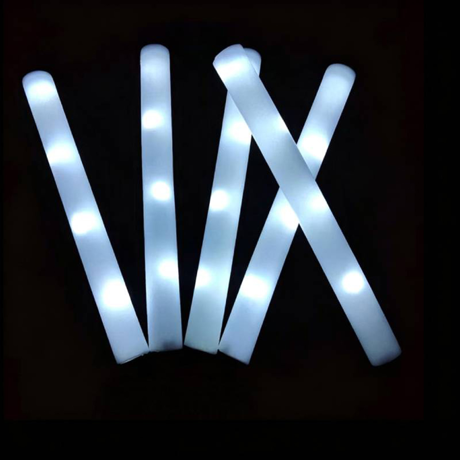 Bastões de luz LED brancos reu - Flashing Led Foam Sticks Party avaliação e preço